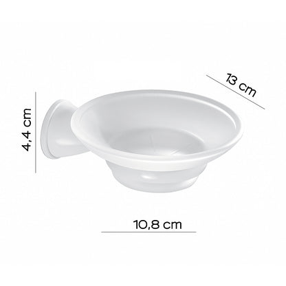 Portasapone in Acciaio Inox Genziana di Gedy - Bianco by CeramicStore | Lo specialista del tuo bagno