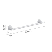 Porta asciugamani 35 cm in Acciaio Inox Genziana di Gedy - Bianco by CeramicStore | Lo specialista del tuo bagno