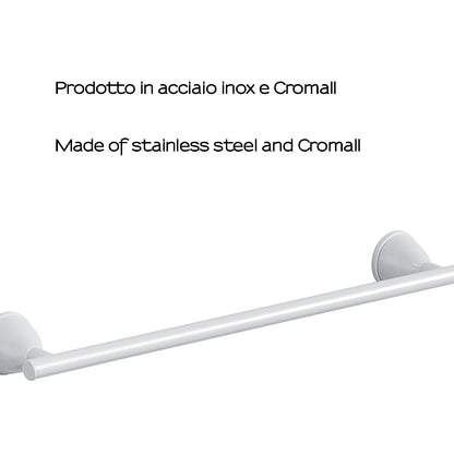 Porta asciugamani 35 cm in Acciaio Inox Genziana di Gedy - Bianco by CeramicStore | Lo specialista del tuo bagno
