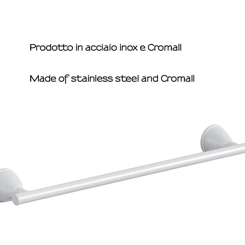 Porta asciugamani 35 cm in Acciaio Inox Genziana di Gedy - Bianco by CeramicStore | Lo specialista del tuo bagno