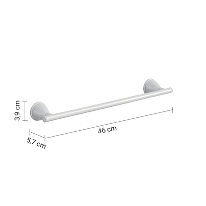 Porta asciugamani 45 cm in Acciaio Inox Genziana di Gedy - Bianco by CeramicStore | Lo specialista del tuo bagno