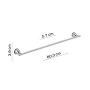 Porta asciugamani 60 cm in Acciaio Inox Genziana di Gedy - Cromato by CeramicStore | Lo specialista del tuo bagno
