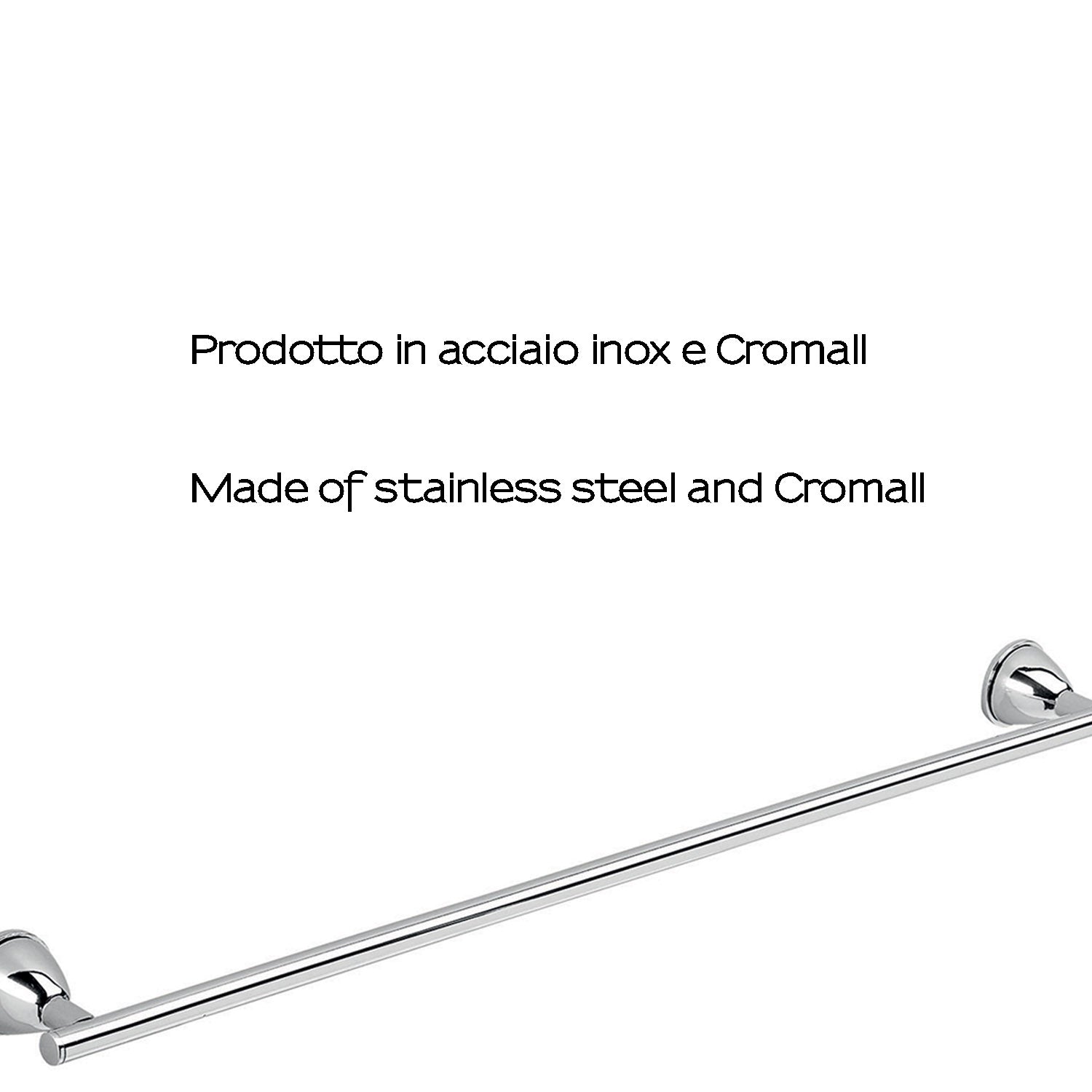 Porta asciugamani 60 cm in Acciaio Inox Genziana di Gedy - Cromato by CeramicStore | Lo specialista del tuo bagno