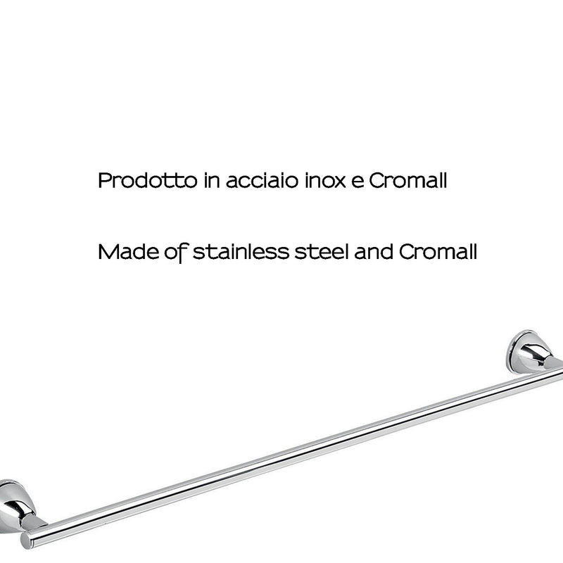 Porta asciugamani 60 cm in Acciaio Inox Genziana di Gedy - Cromato by CeramicStore | Lo specialista del tuo bagno