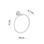 Porta asciugamani ad anello in Acciaio Inox Genziana di Gedy - Bianco by CeramicStore | Lo specialista del tuo bagno