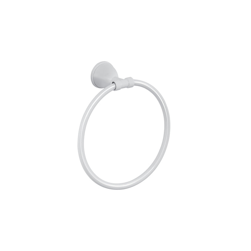 Porta asciugamani ad anello in Acciaio Inox Genziana di Gedy - Bianco by CeramicStore | Lo specialista del tuo bagno