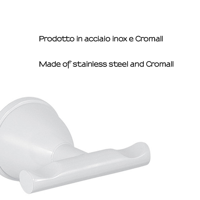 Appendiabiti in Acciaio Inox Genziana di Gedy - Bianco by CeramicStore | Lo specialista del tuo bagno