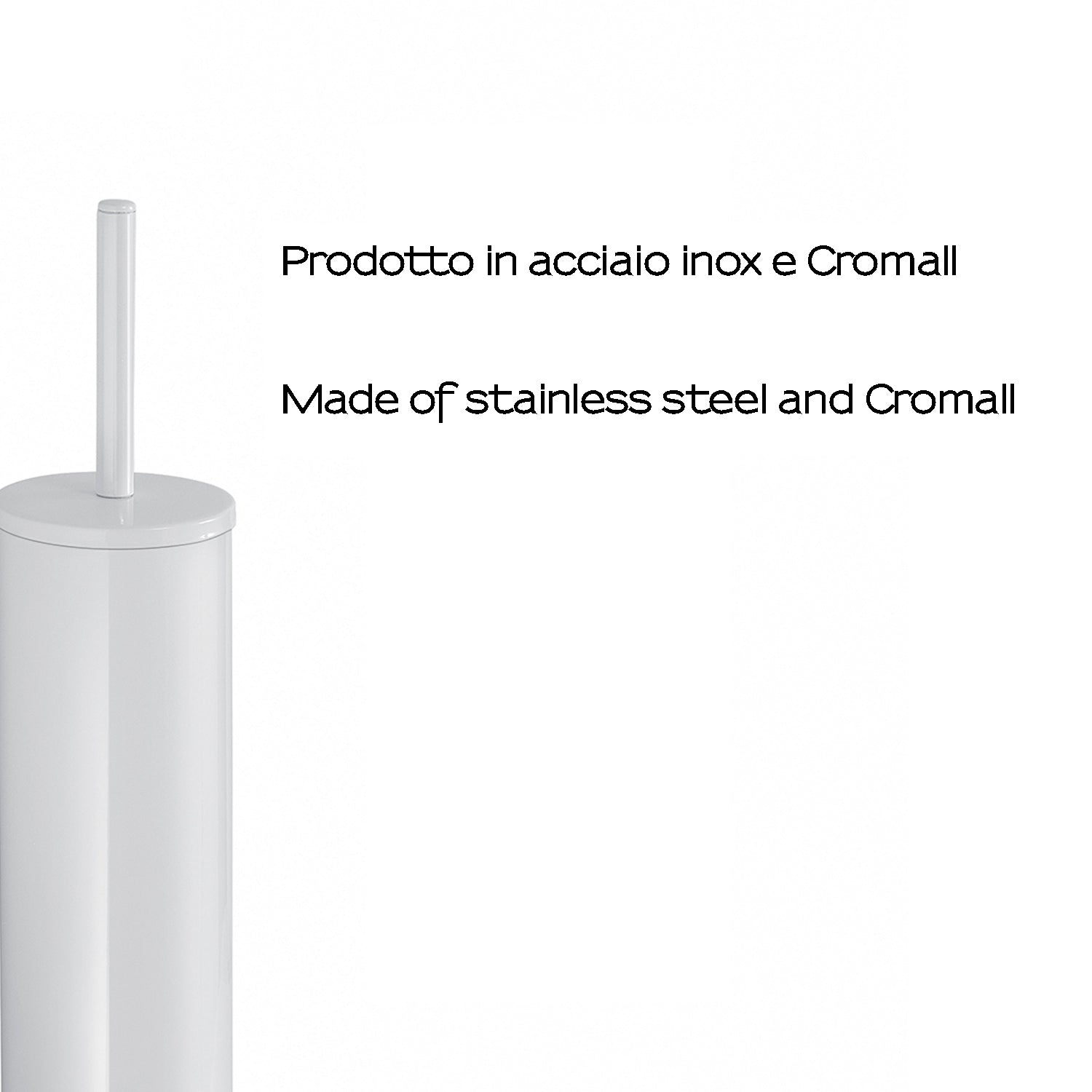 Scopino in Acciaio Inox Genziana di Gedy - Bianco by CeramicStore | Lo specialista del tuo bagno