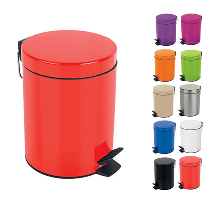 Pattumiera a pedale da 5L in Acciaio modello Sydney - Rosso by CeramicStore | Lo specialista del tuo bagno