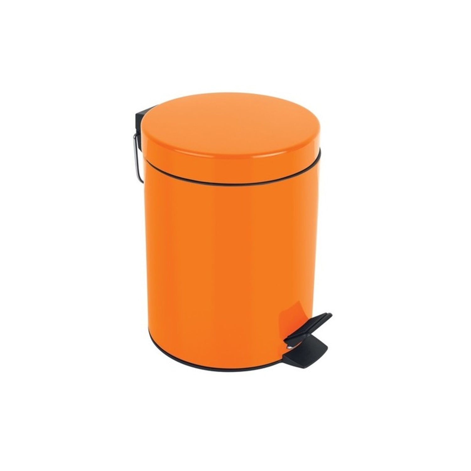 Pattumiera a pedale da 5L in Acciaio modello Sydney - Arancione by CeramicStore | Lo specialista del tuo bagno