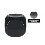 Pattumiera 1L a forma di Dado con coperchio basculante - Nero by CeramicStore | Lo specialista del tuo bagno