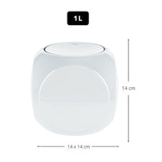 Pattumiera 1L a forma di Dado con coperchio basculante - Bianco by CeramicStore | Lo specialista del tuo bagno
