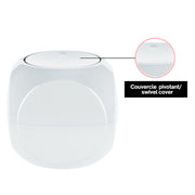 Pattumiera 1L a forma di Dado con coperchio basculante - Bianco by CeramicStore | Lo specialista del tuo bagno