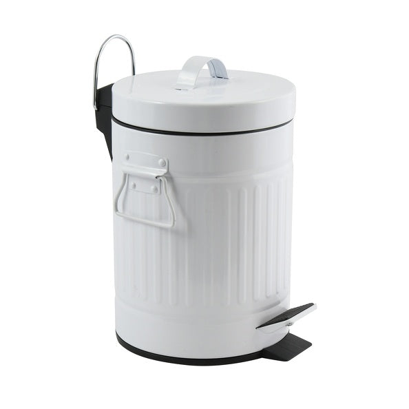 Pattumiera a pedale in Acciaio da 3L modello Habana - Bianco by CeramicStore | Lo specialista del tuo bagno