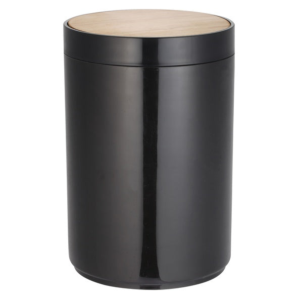Pattumiera in polipropilene e bambà¹ da 5L modello Oslo - Nero by CeramicStore | Lo specialista del tuo bagno