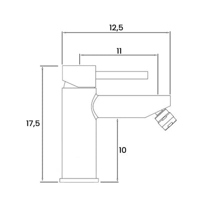 Kit miscelatore lavabo + bidet RubiFlux serie Yarn con scarico clic-clac - Nero Opaco