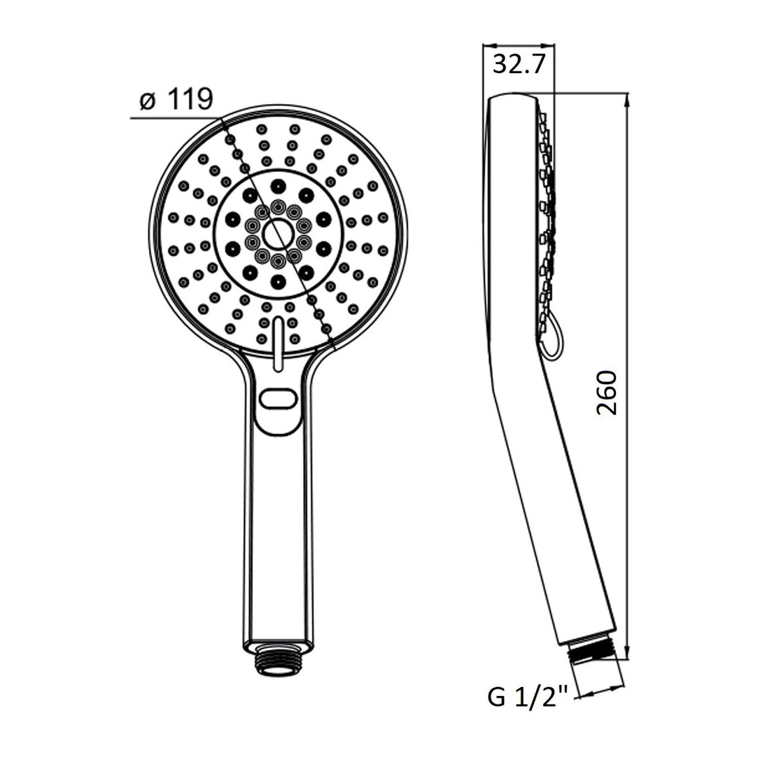 Doccia idromassaggio Diamante anticalcare abs con 5 funzioni by CeramicStore | Lo specialista del tuo bagno