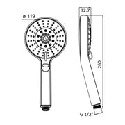 Doccia idromassaggio Diamante anticalcare abs con 5 funzioni by CeramicStore | Lo specialista del tuo bagno