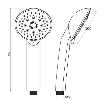 Doccia idromassaggio Zaffiro anticalcare abs con 5 funzioni by CeramicStore | Lo specialista del tuo bagno