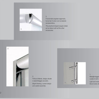 Box doccia Niceline porta scorrevole e lato fisso 100x70 cm con cristallo trasparente temperato da 6 mm by CeramicStore | Lo specialista del tuo bagno