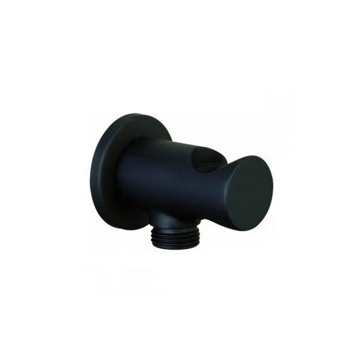 Presa acqua 1/2" tonda con supporto integrato colore nero opaco by CeramicStore | Lo specialista del tuo bagno