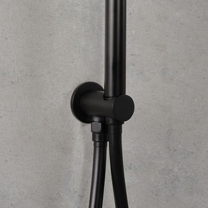 Presa acqua 1/2" tonda con supporto integrato colore nero opaco by CeramicStore | Lo specialista del tuo bagno