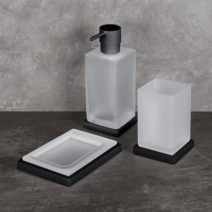 Porta bicchiere d'appoggio nero collezione Look di Colombo Design