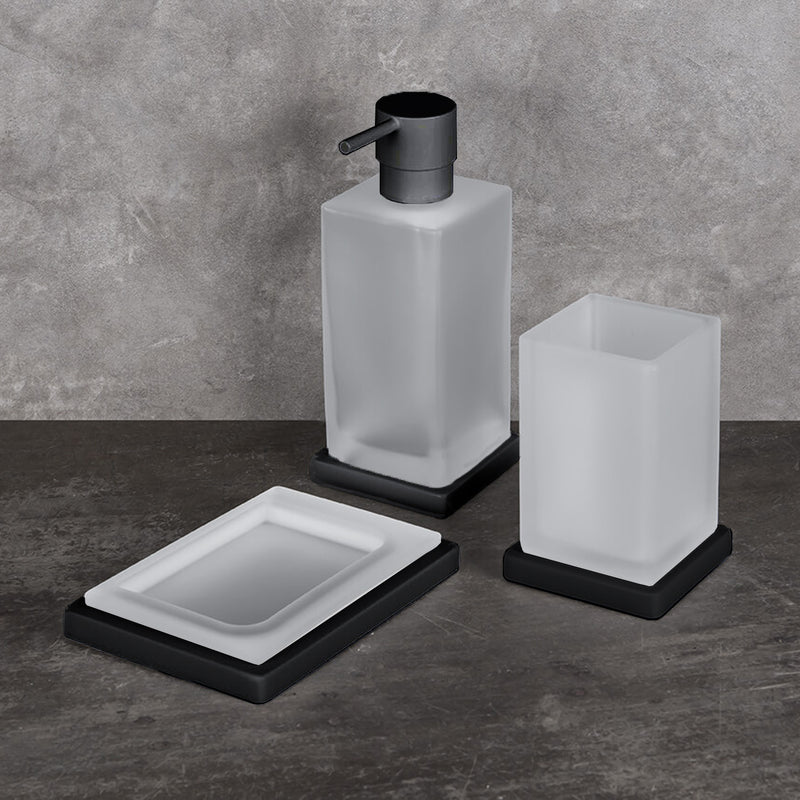 Porta bicchiere d'appoggio nero collezione Look di Colombo Design