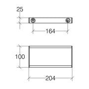 Supporto per accessori bagno in ottone cromato di Lineabeta serie Skuara da 204 mm by CeramicStore | Lo specialista del tuo bagno