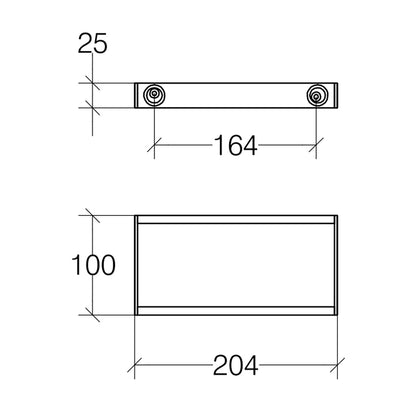 Supporto per accessori bagno in ottone cromato di Lineabeta serie Skuara da 204 mm by CeramicStore | Lo specialista del tuo bagno
