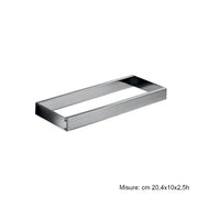 Supporto per accessori bagno in ottone cromato di Lineabeta serie Skuara da 204 mm by CeramicStore | Lo specialista del tuo bagno