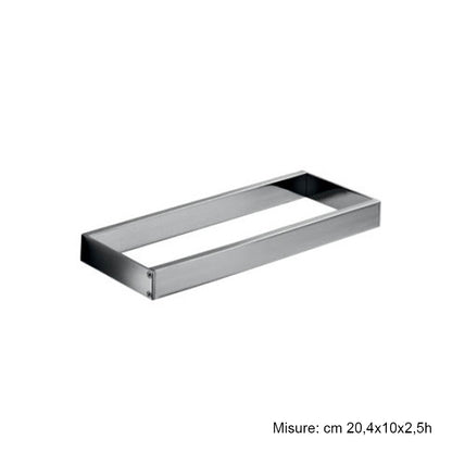 Supporto per accessori bagno in ottone cromato di Lineabeta serie Skuara da 204 mm by CeramicStore | Lo specialista del tuo bagno