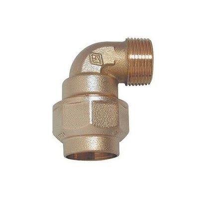 Raccordo a gomito maschio in ottone 1 1/2 x 50