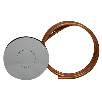 Pulsante tondo per batteria e catis con tubo rame cromo