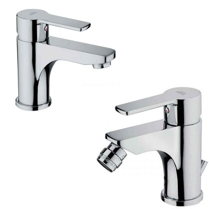 Paffoni Red miscelatore lavabo c/scarico + bidet c/scarico ottone cromato by CeramicStore | Lo specialista del tuo bagno