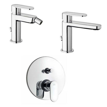 Paffoni Candy miscelatore lavabo c/scarico, bidet c/scarico e doccia con deviatore by CeramicStore | Lo specialista del tuo bagno