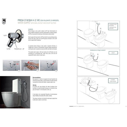 Set idrogetto Bossini Talita idroscopino completo di rubinetto e supporto by CeramicStore | Lo specialista del tuo bagno