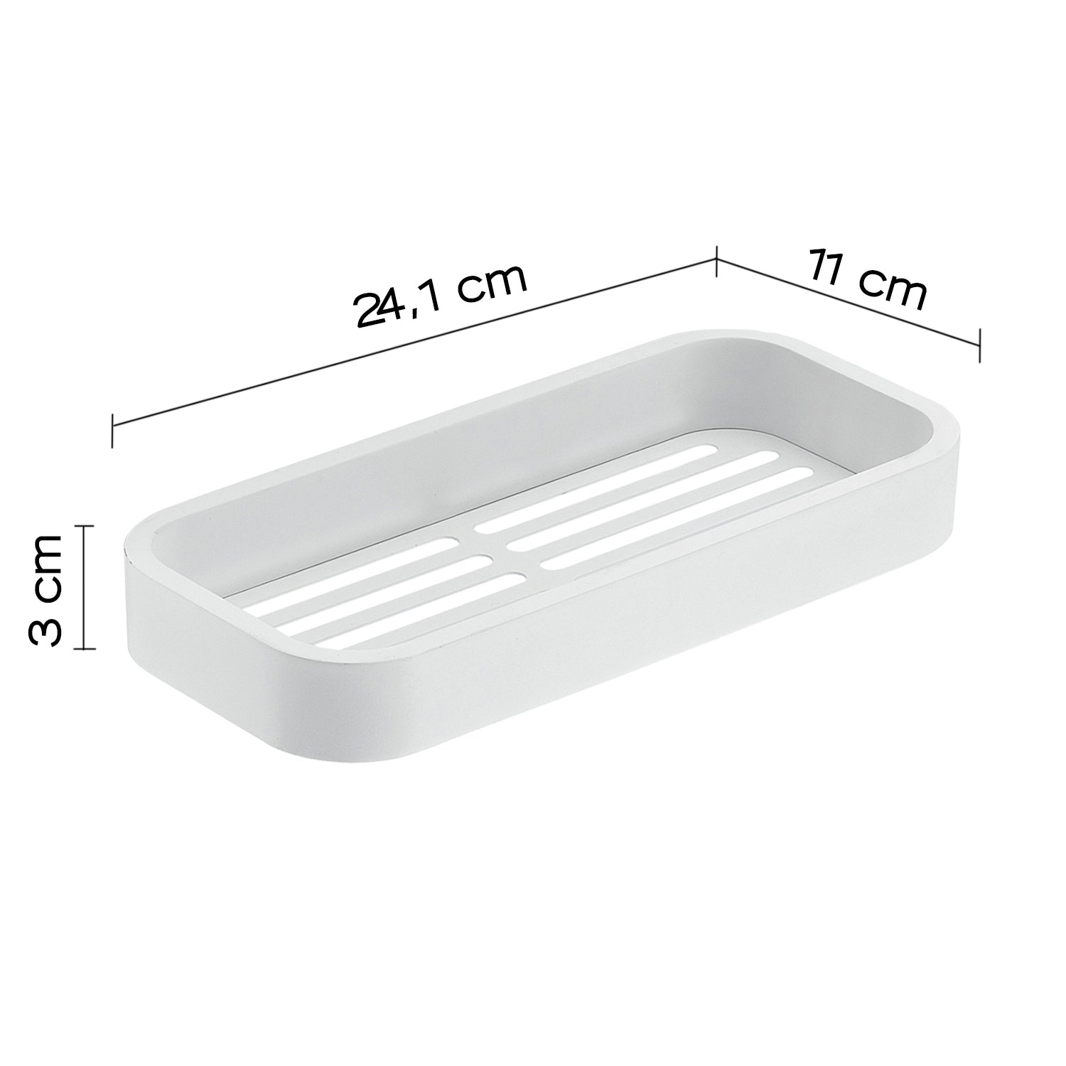 Portaoggetti doccia Rettangolare Outline in Acciaio Inox AISI 304 di Gedy - Bianco Matt by CeramicStore | Lo specialista del tuo bagno