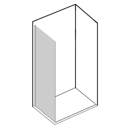 Parete doccia fissa in cristallo temperato mm 8 dimensione cm 70x200h modello Atlas per abbinamento con porta battente sx/dx o composizione in linea by CeramicStore | Lo specialista del tuo bagno
