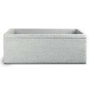 Lavello da esterno in cemento grigio cm 50x40x18h cm modello Liz by CeramicStore | Lo specialista del tuo bagno