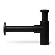 Kit Sifone di scarico e piletta in ottone verniciato nero opaco per lavelli da esterno 1"1/4 by CeramicStore | Lo specialista del tuo bagno