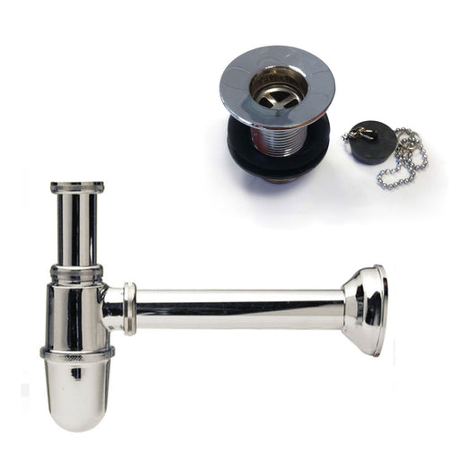 Kit Sifone di scarico e piletta in ottone cromato per lavabi da esterno by CeramicStore | Lo specialista del tuo bagno