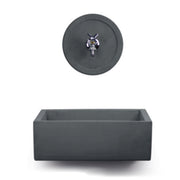 Lavello da esterno con rosone in cemento antracite cm 45x35 cm modello R-Desy by CeramicStore | Lo specialista del tuo bagno
