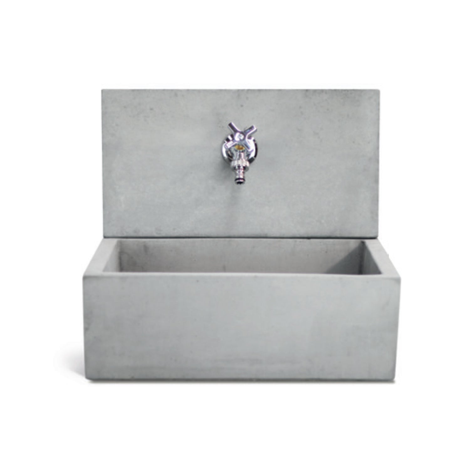 Acquaio da giardino con para-schizzi in cemento grigio cm 45x35 cm modello Q-Desy by CeramicStore | Lo specialista del tuo bagno