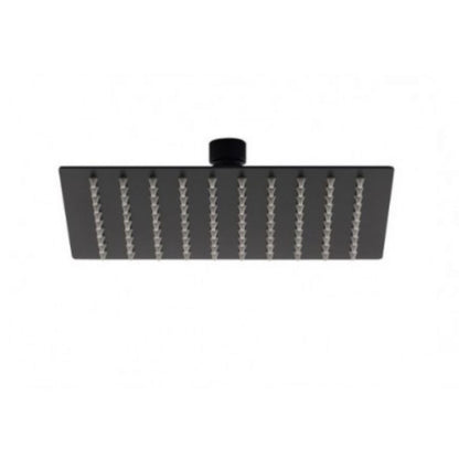 Set soffione doccia con braccio tondo e miscelatore con set doccia quadro in nero opaco Paffoni by CeramicStore | Lo specialista del tuo bagno