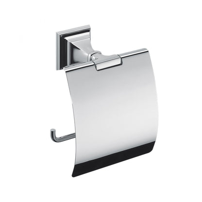 Porta rotolo coperto in ottone cromato collezione Portofino di Colombo Design