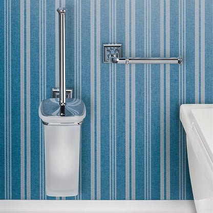 Porta scopino in ottone cromato e vetro collezione Portofino di Colombo Design by CeramicStore | Lo specialista del tuo bagno
