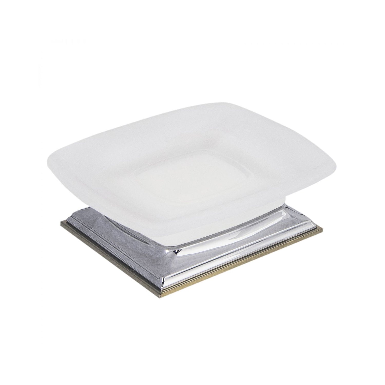 Porta sapone d'appoggio in ottone cromato e vetro collezione Portofino di Colombo Design by CeramicStore | Lo specialista del tuo bagno