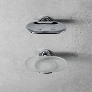 Porta sapone in ottone cromato con piattino in vetro satinato Colombo Design collezione Basic Con fissaggio a tassello by CeramicStore | Lo specialista del tuo bagno