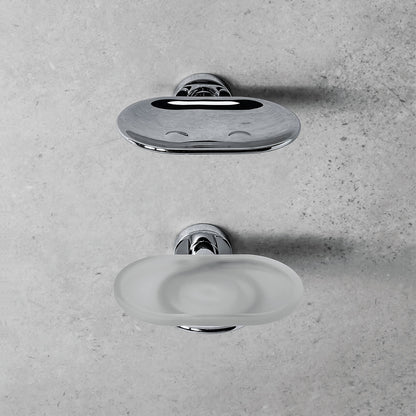 Porta sapone Nero Opaco con piattino in vetro satinato Colombo Design collezione Basic Con fissaggio a tassello by CeramicStore | Lo specialista del tuo bagno